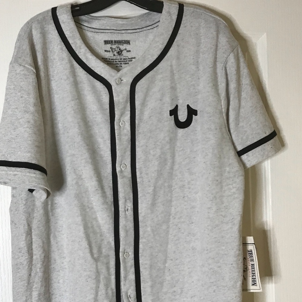 True Religion Men’s Baseball Button UP Shirt SZ XL